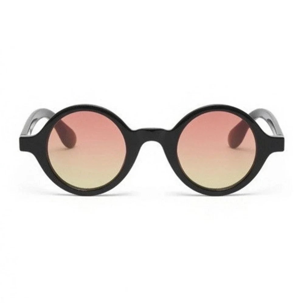 Women Sunglasses Orange Yellow  Lens Circle Frame Vintage Style Elegant‎ Lentes